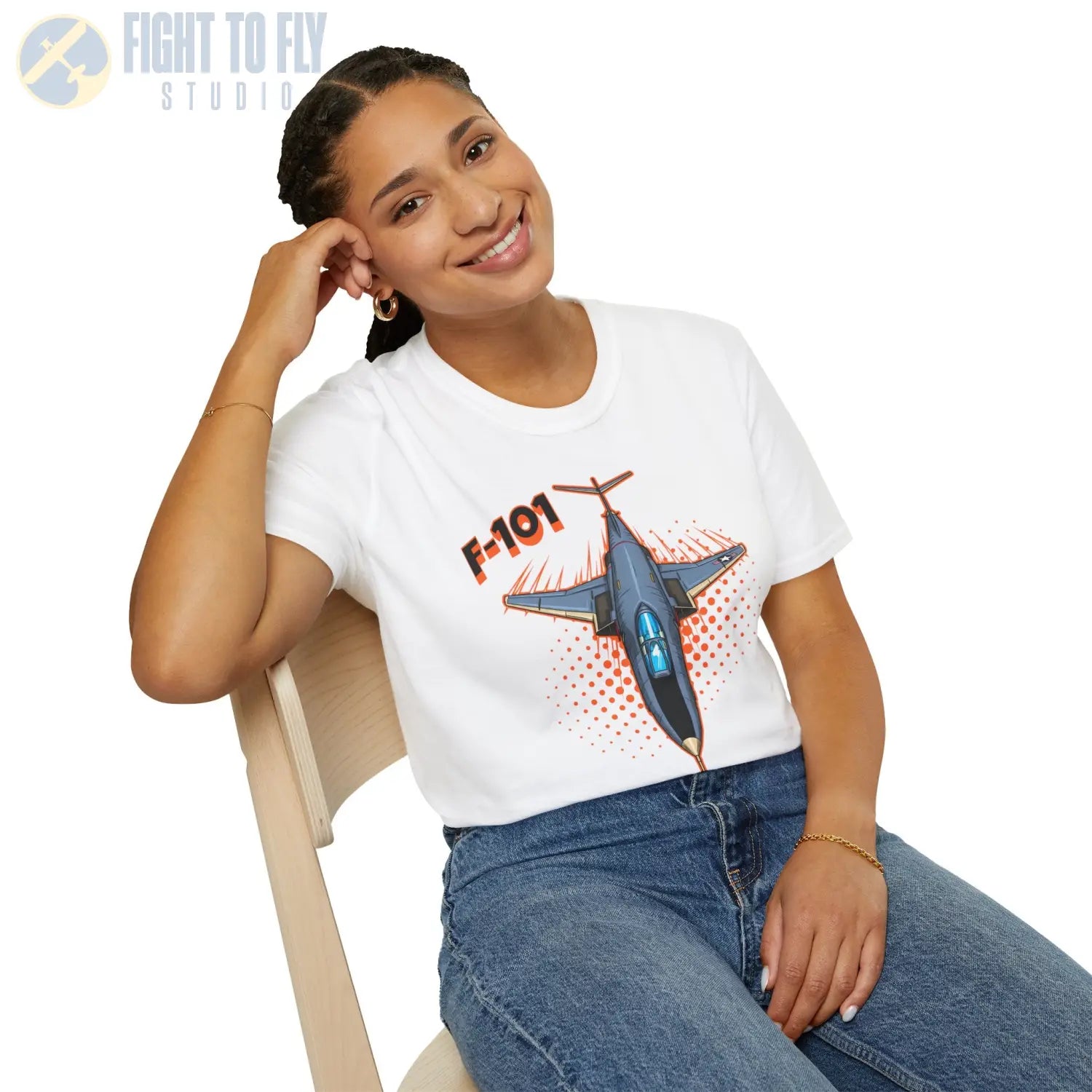 F-101 Voodoo Comic Style T-Shirt - Pilot gifts - WWII warbird t-shirt