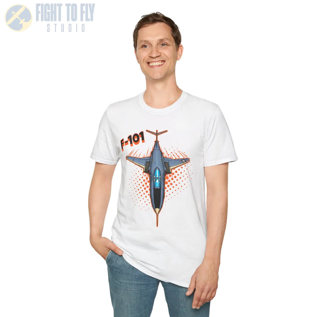 F-101 Voodoo Comic Style T-Shirt - Pilot gifts - WWII warbird t-shirt