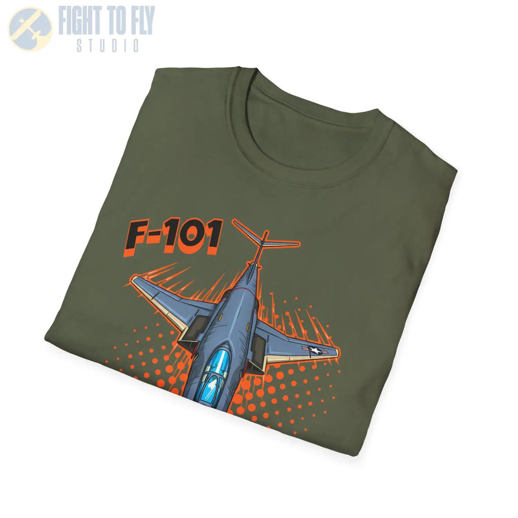 F-101 Voodoo Comic Style T-Shirt - Pilot gifts - WWII warbird t-shirt