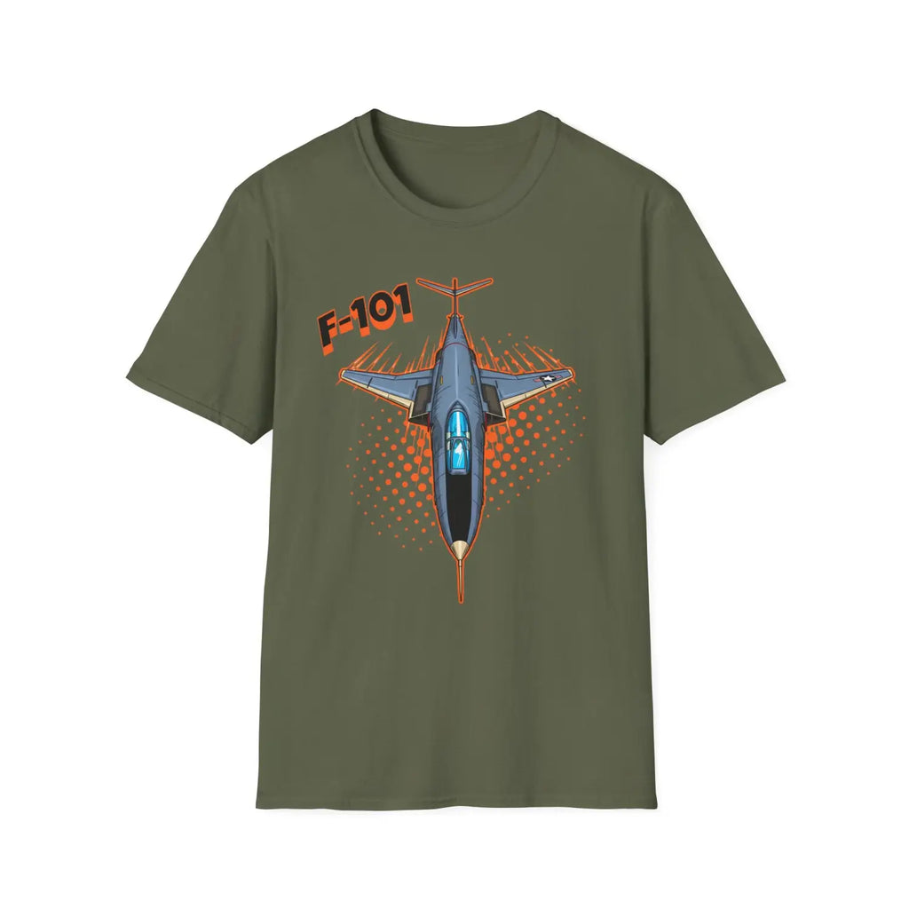 F-101 Voodoo Comic Style T-Shirt - Pilot gifts - WWII warbird t-shirt
