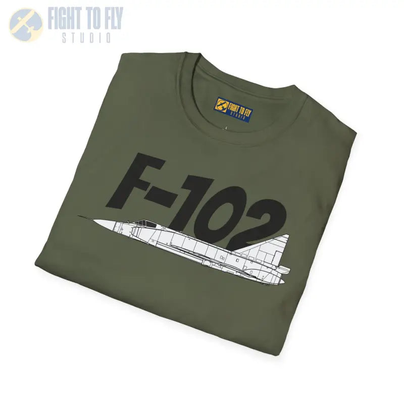 F-102 Delta Dagger Side Profile T-Shirt - Pilot gifts - WWII warbird t-shirt