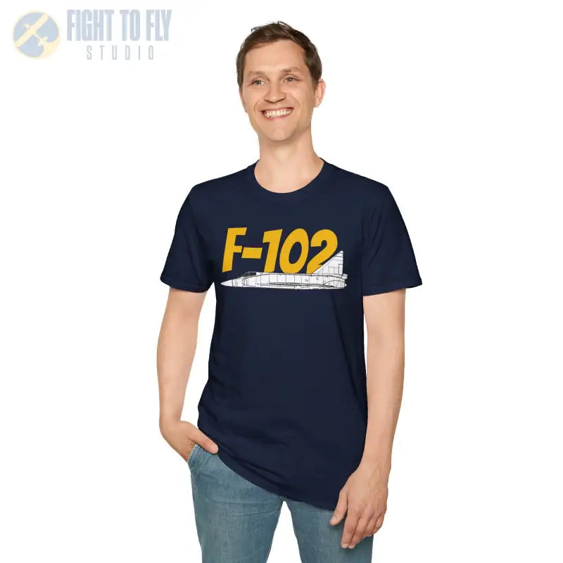 F-102 Side Profile T-Shirt – First Delta-Wing Interceptor Tee - Pilot gifts - WWII warbird t-shirt
