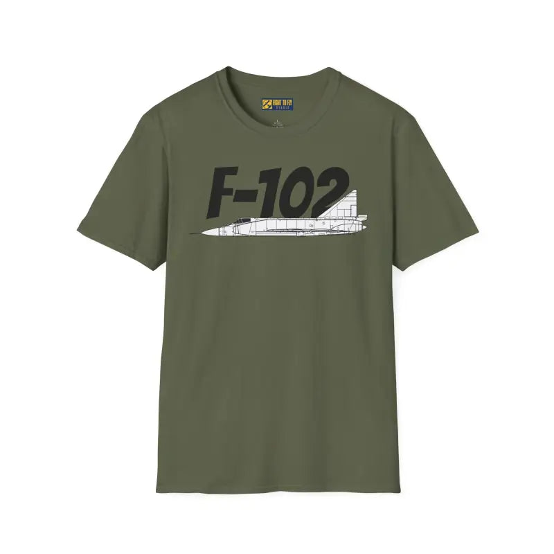 F-102 Delta Dagger Side Profile T-Shirt - Pilot gifts - WWII warbird t-shirt