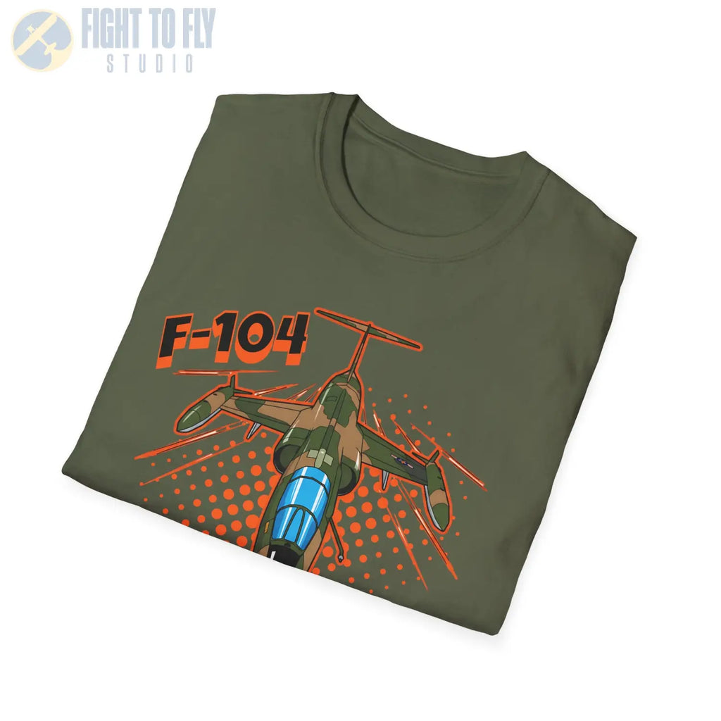 F-104G Starfighter Comic Style T-Shirt - Pilot gifts - WWII warbird t-shirt
