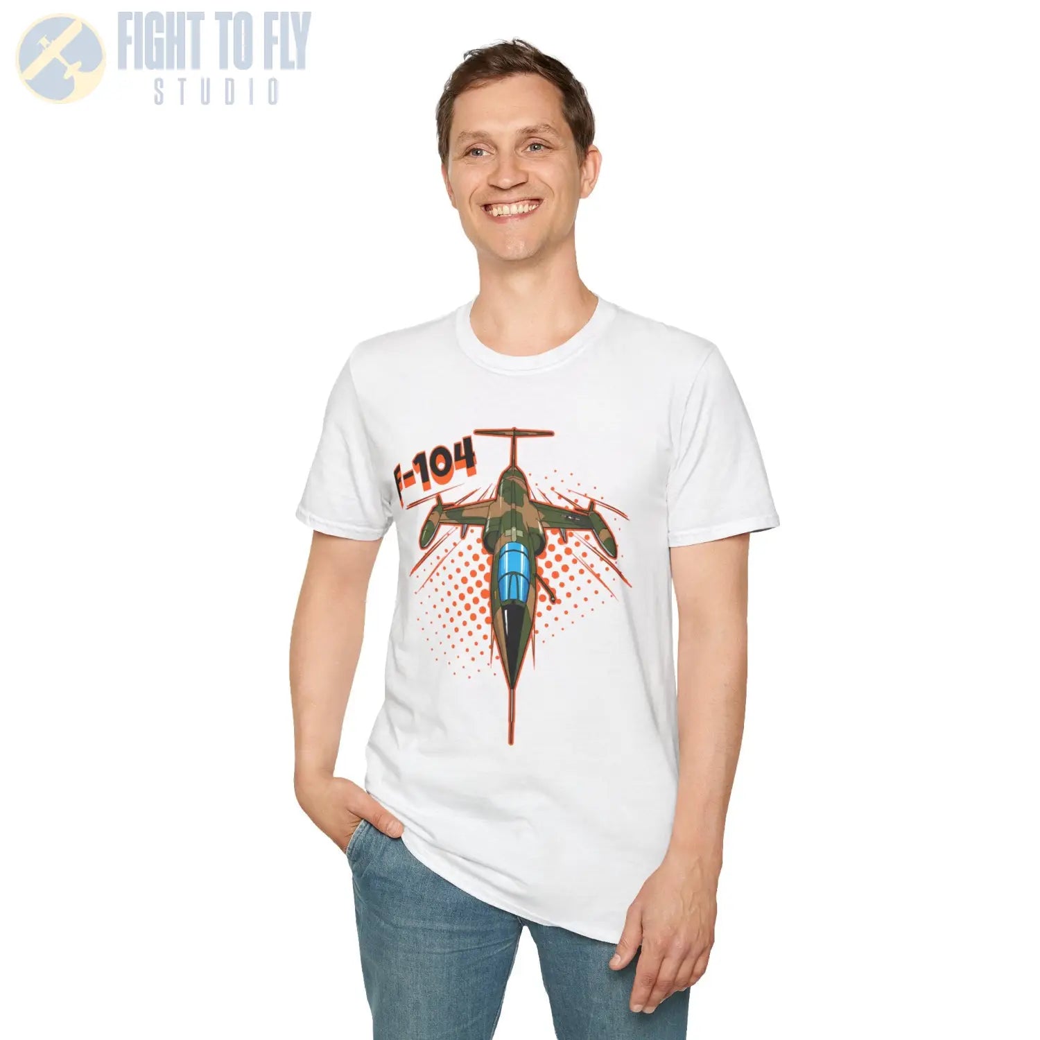 F-104G Starfighter Comic Style T-Shirt - Pilot gifts - WWII warbird t-shirt