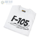 F-105 Thunderchief Side Profile T-Shirt - Pilot gifts - WWII warbird t-shirt