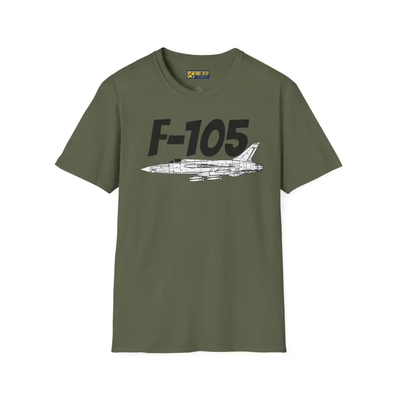 F-105 Side Profile T-Shirt – Vietnam War Strike Fighter Tee - Pilot gifts - WWII warbird t-shirt