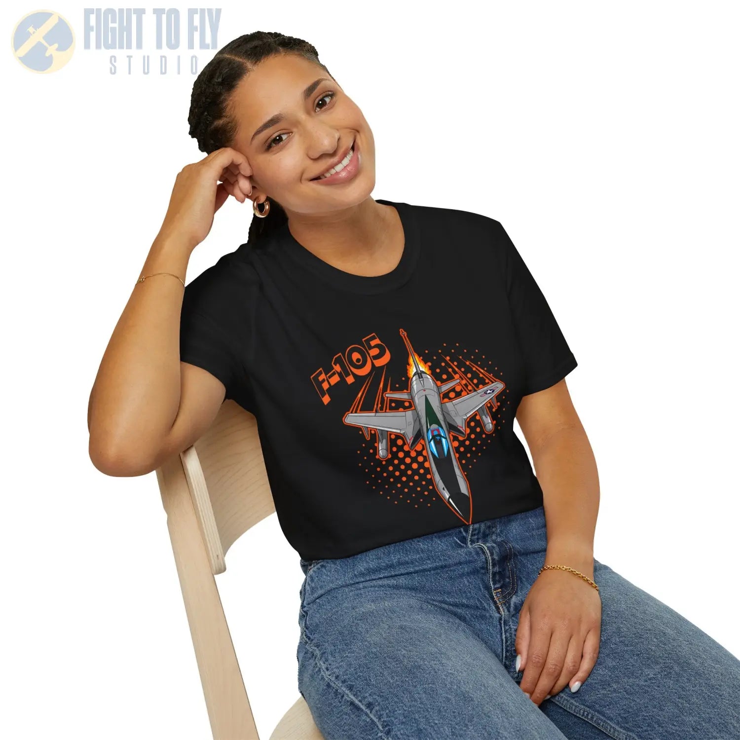 F-105 Thunderchief Comic Style T-Shirt - Pilot gifts - WWII warbird t-shirt