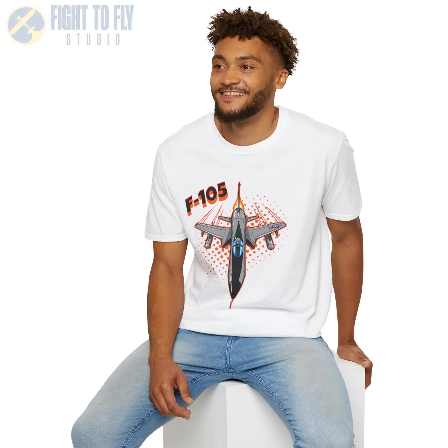 F-105 Thunderchief Comic Style T-Shirt - Pilot gifts - WWII warbird t-shirt