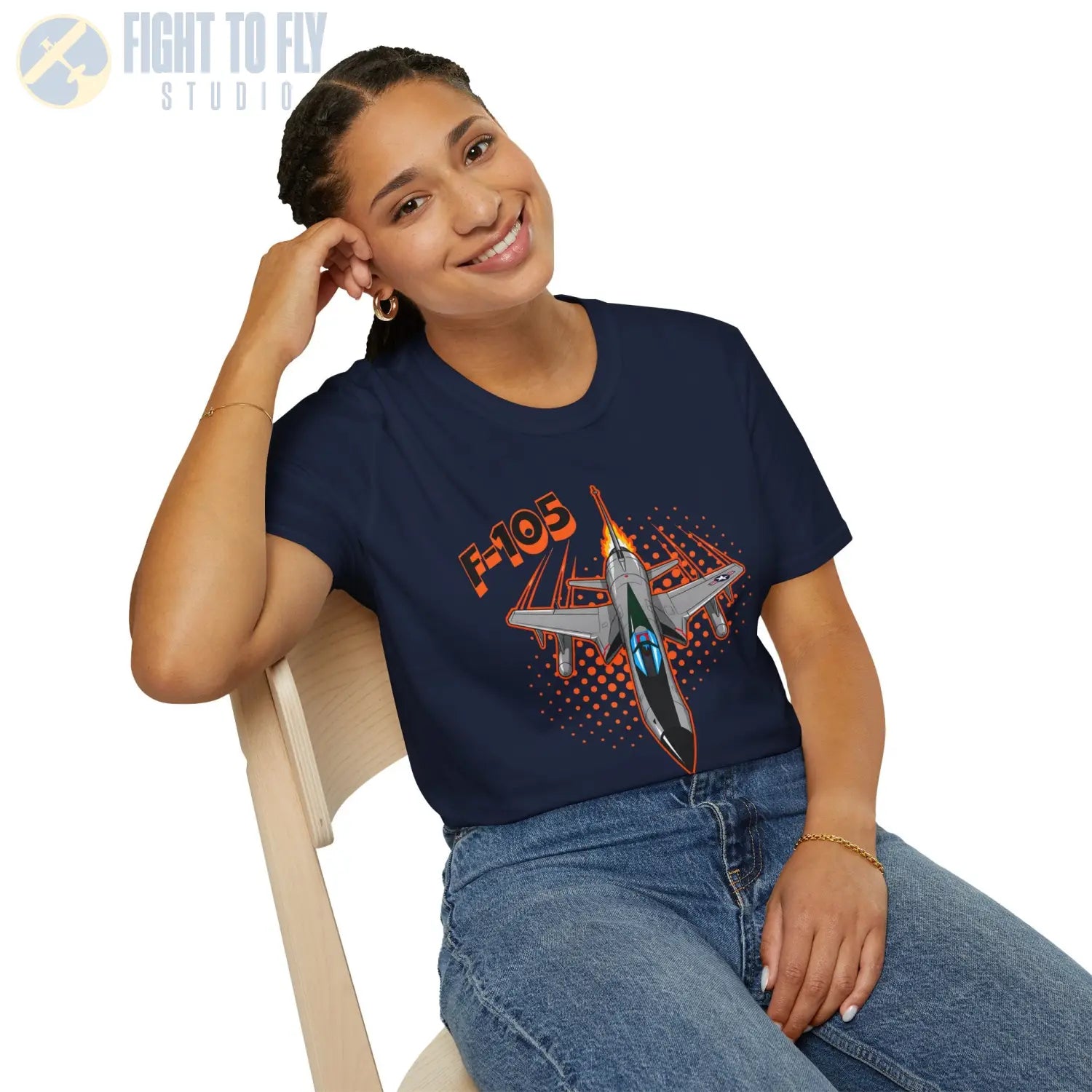 F-105 Thunderchief Comic Style T-Shirt - Pilot gifts - WWII warbird t-shirt