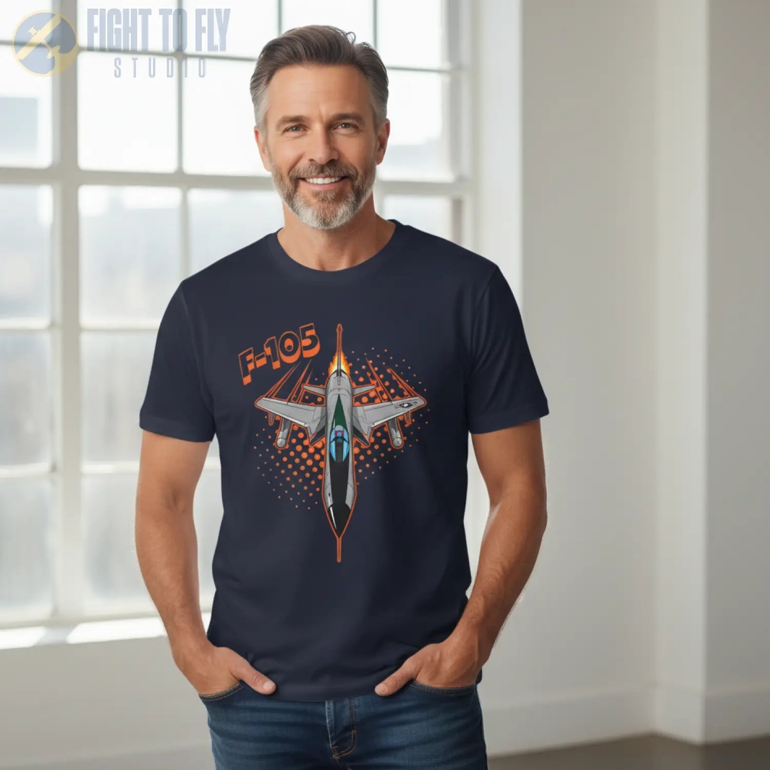 F-105 Thunderchief Comic Style T-Shirt - Pilot gifts - WWII warbird t-shirt