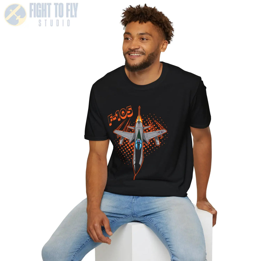 F-105 Thunderchief Comic Style T-Shirt - Pilot gifts - WWII warbird t-shirt