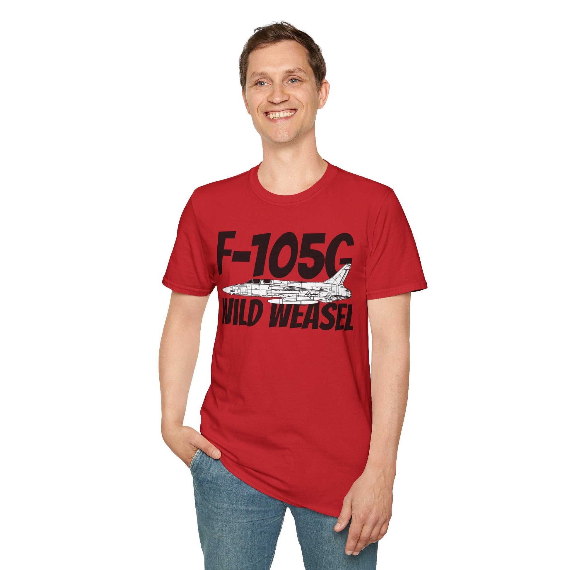 F-105G Wild Weasel Side Profile T-Shirt – Vietnam SEAD Fighter Tee - Gifts for pilots - Aviation apparel