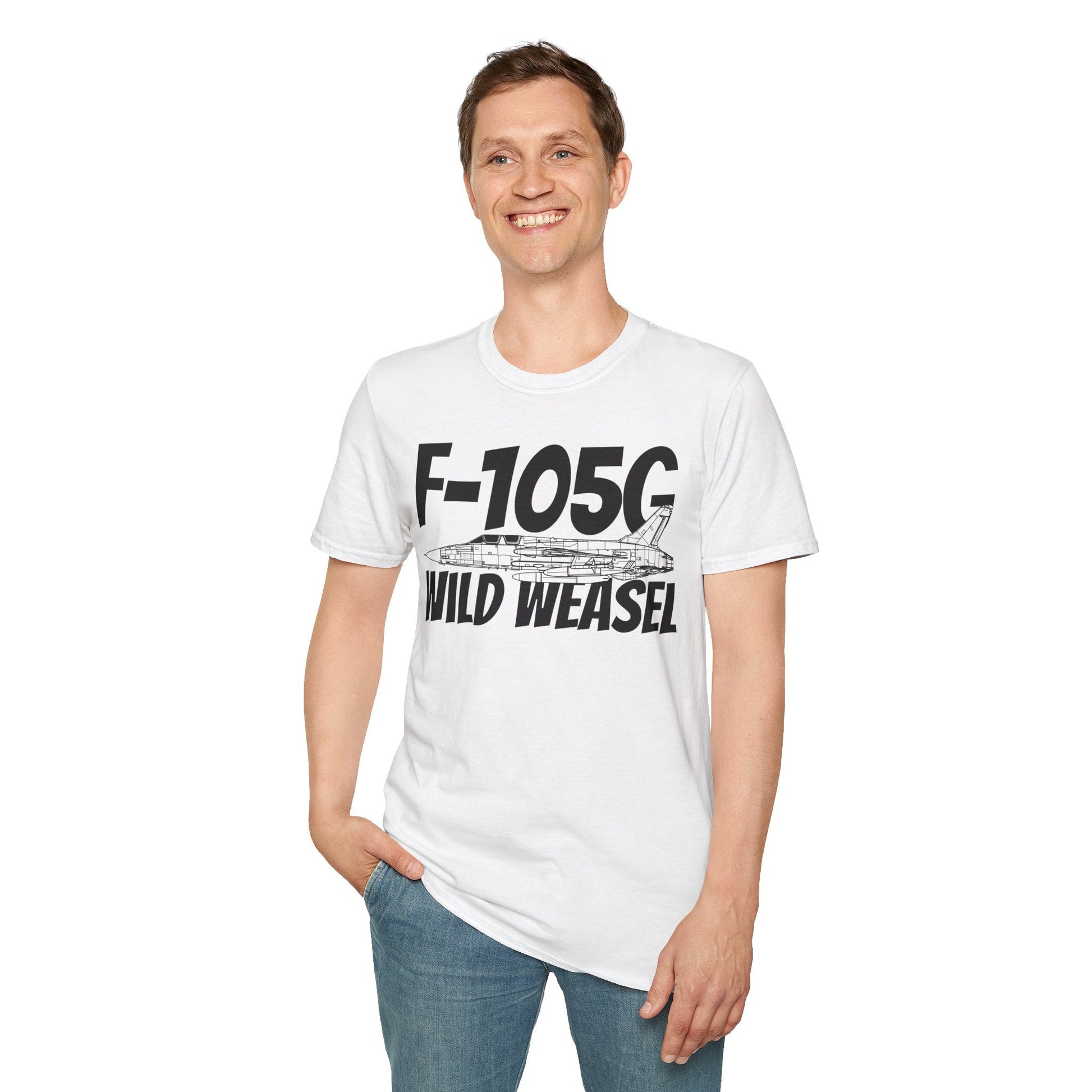F-105G Wild Weasel Side Profile T-Shirt – Vietnam SEAD Fighter Tee - Gifts for pilots - Aviation apparel