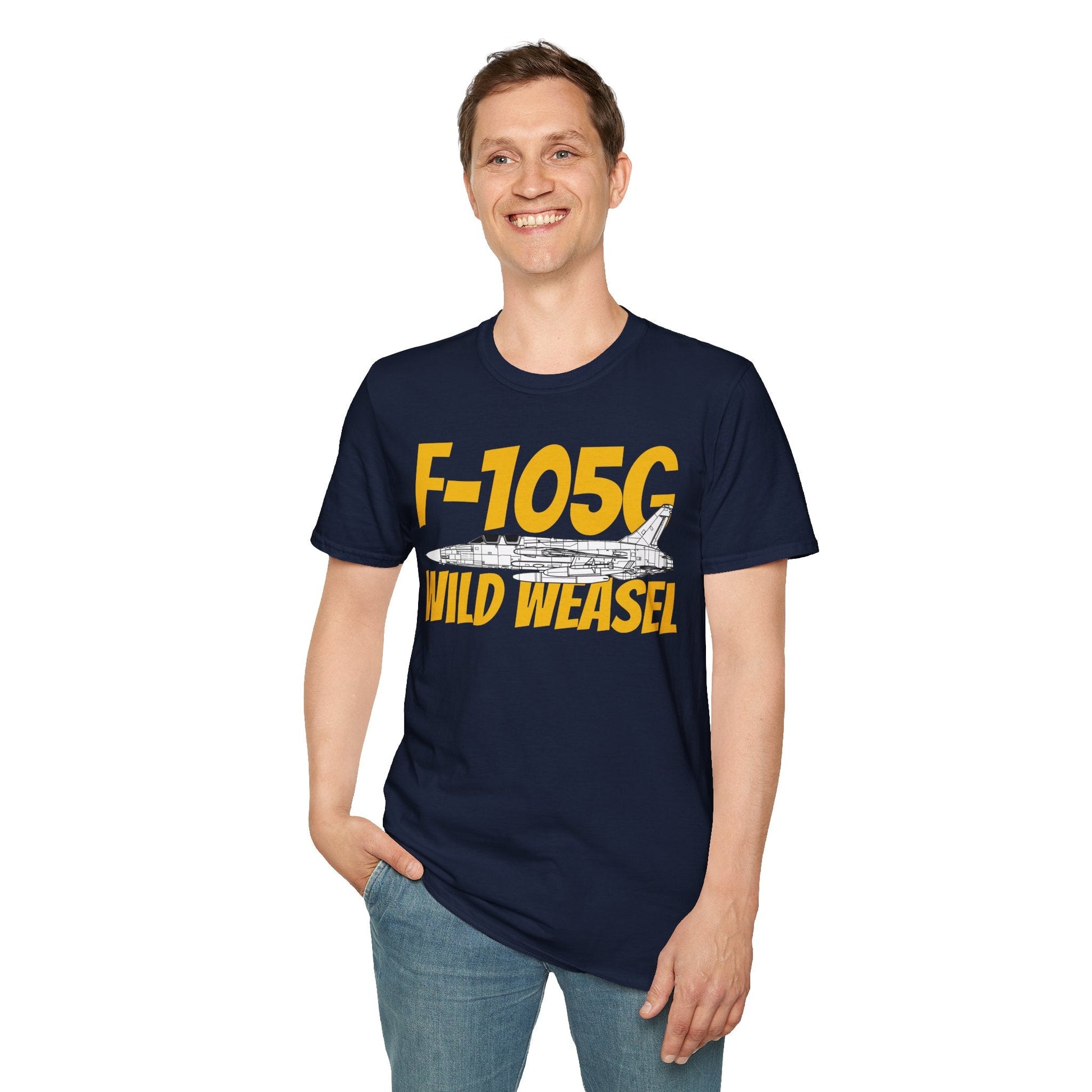 F-105G Wild Weasel Side Profile T-Shirt – Vietnam SEAD Fighter Tee - Gifts for pilots - Aviation apparel
