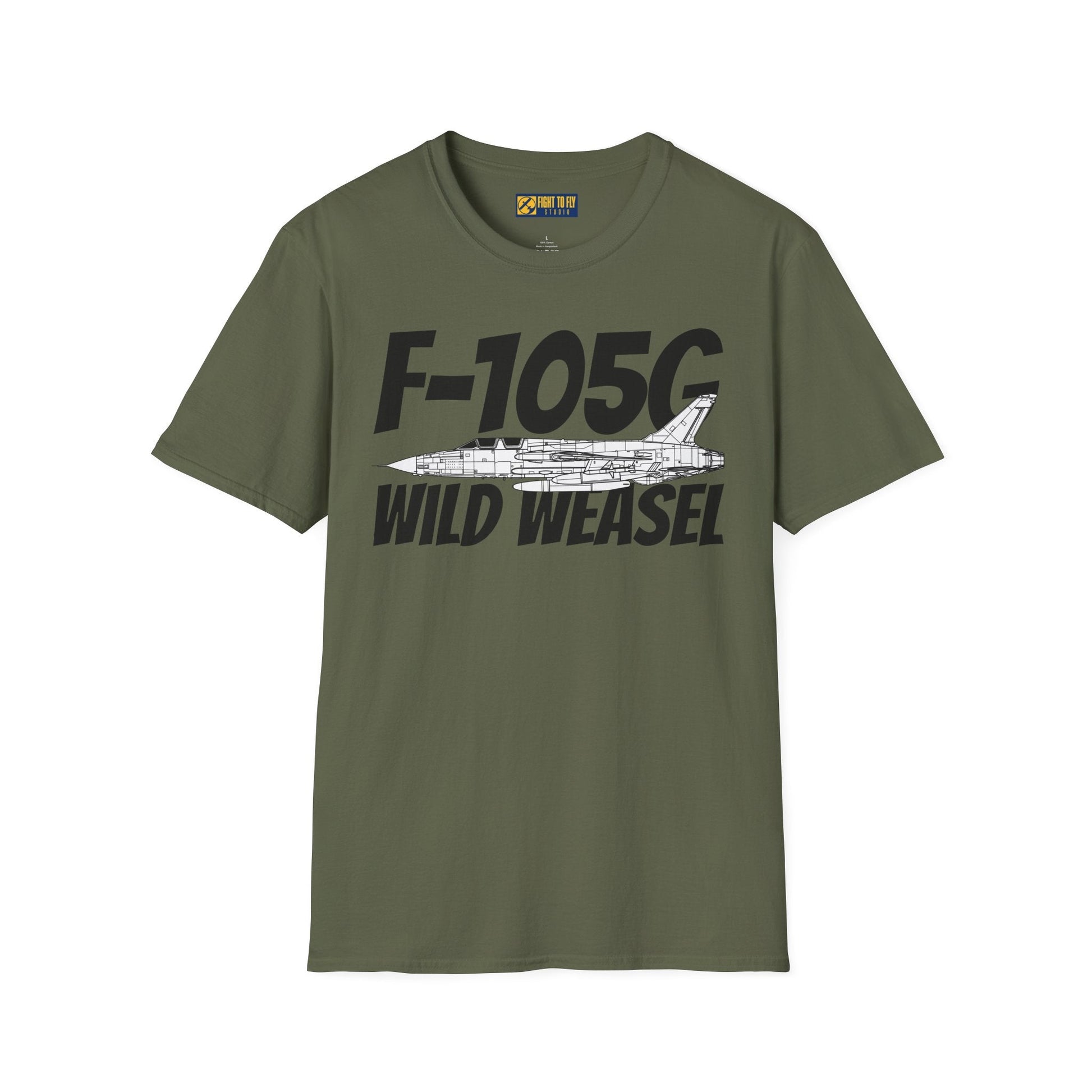 F-105G Wild Weasel Side Profile T-Shirt – Vietnam SEAD Fighter Tee - Gifts for pilots - Aviation apparel
