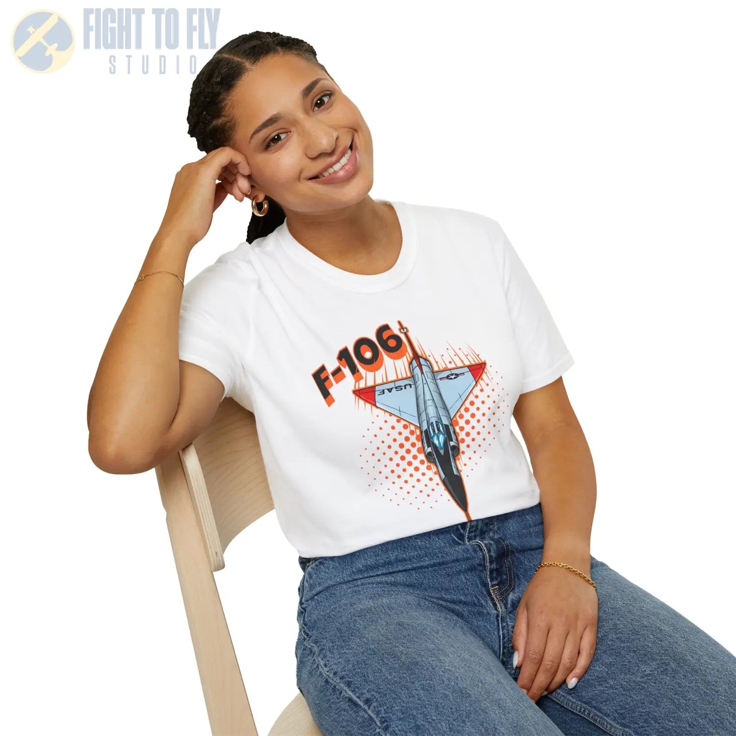 F-106 Delta Dart Comic Style T-Shirt - Pilot gifts - WWII warbird t-shirt
