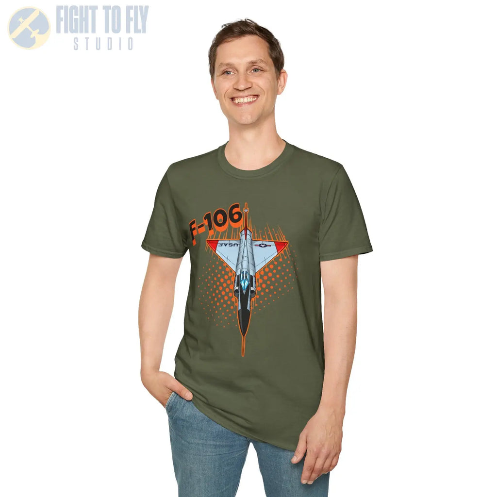F-106 Delta Dart Comic Style T-Shirt - Pilot gifts - WWII warbird t-shirt