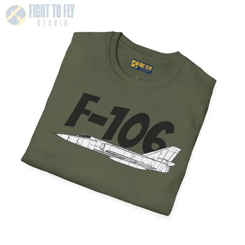 F-106 Side Profile T-Shirt – Cold War Interceptor Tee - Pilot gifts - WWII warbird t-shirt