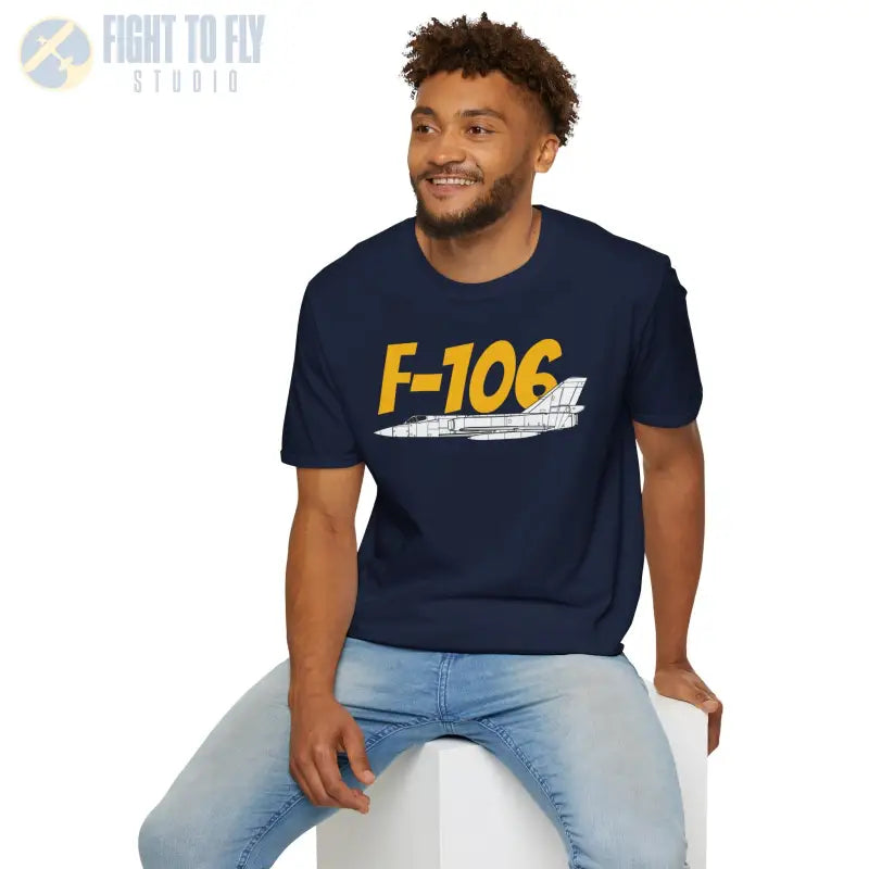 F-106 Side Profile T-Shirt – Cold War Interceptor Tee - Pilot gifts - WWII warbird t-shirt