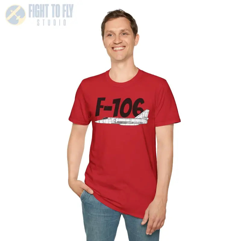 F-106 Side Profile T-Shirt – Cold War Interceptor Tee - Pilot gifts - WWII warbird t-shirt