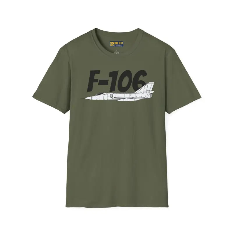 F-106 Side Profile T-Shirt – Cold War Interceptor Tee - Pilot gifts - WWII warbird t-shirt