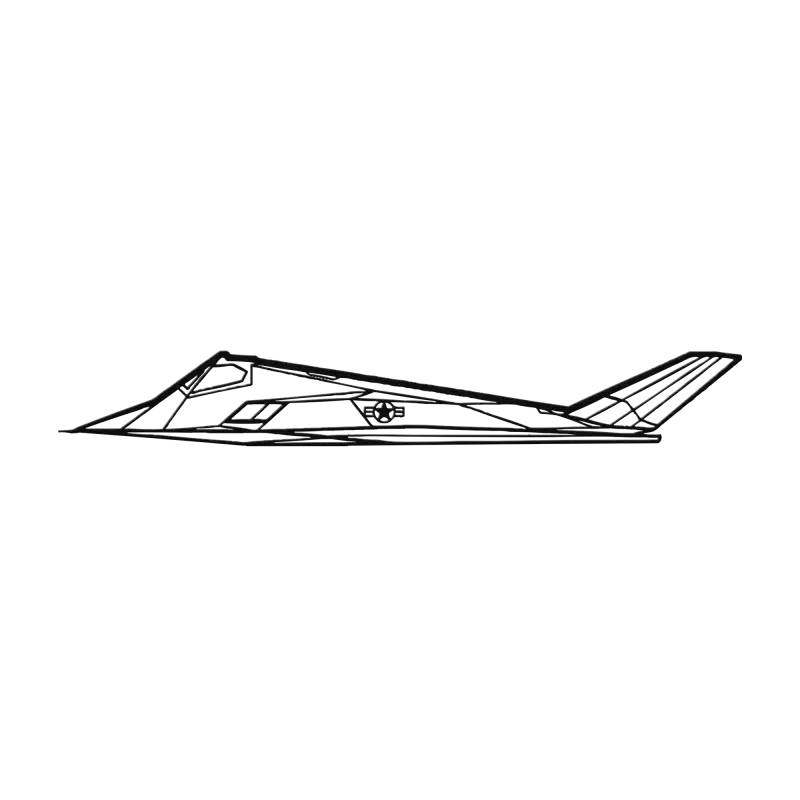 F-117 Die Cut Metal Wall Art - Sign - Pilot gifts - WWII warbird t-shirt