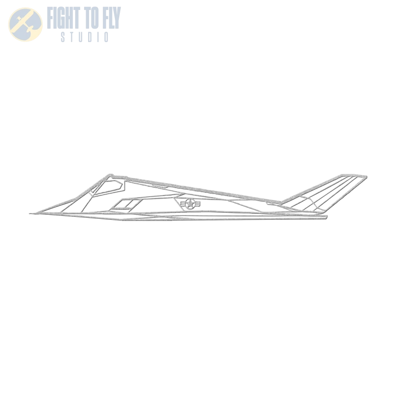 F-117 Die Cut Metal Wall Art - Sign - Pilot gifts - WWII warbird t-shirt
