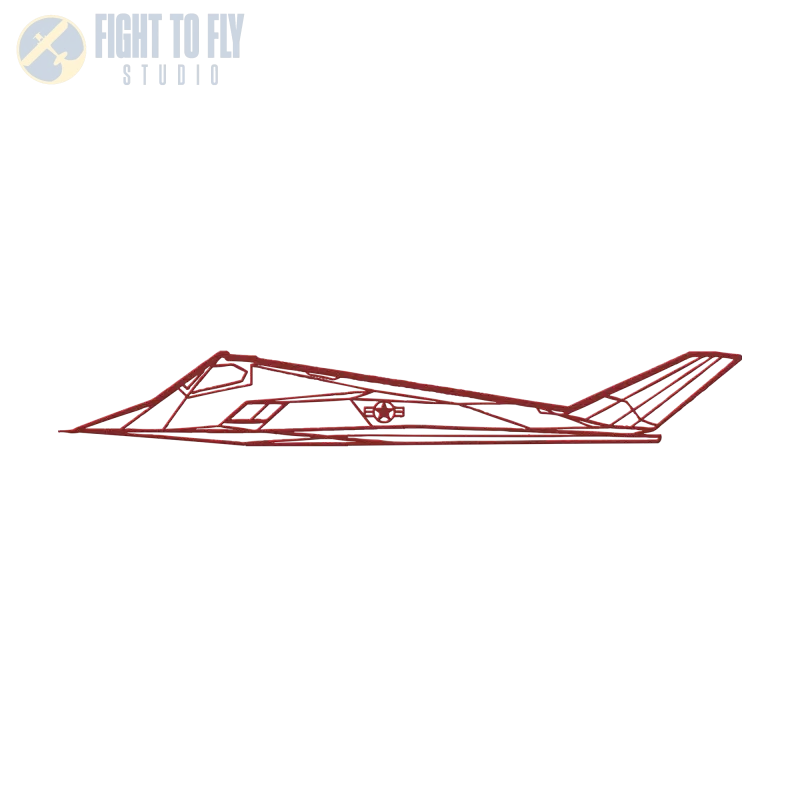 F-117 Die Cut Metal Wall Art - Sign - Pilot gifts - WWII warbird t-shirt