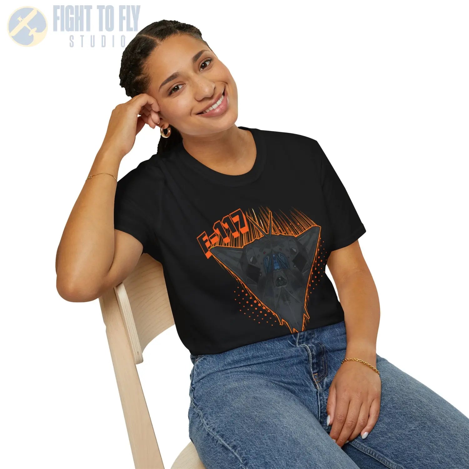 F-117 Nighthawk Comic Style T-Shirt - Pilot gifts - WWII warbird t-shirt