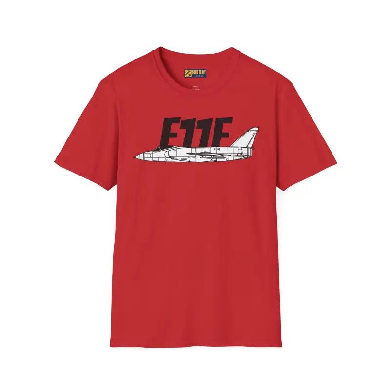 F-11F Unisex Softstyle T-Shirt | Cool Airplane Graphic Tee Gift for Aviation Fans Casual Wear Flight Enthusiast Shirt