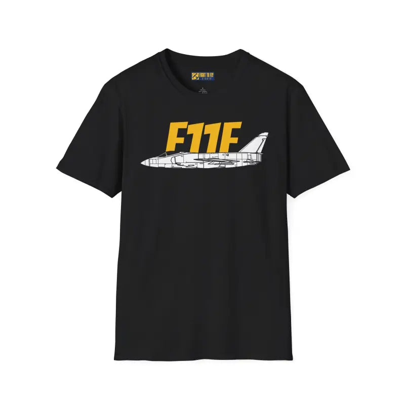 F-11F Unisex Softstyle T-Shirt | Cool Airplane Graphic Tee Gift for Aviation Fans Casual Wear Flight Enthusiast Shirt