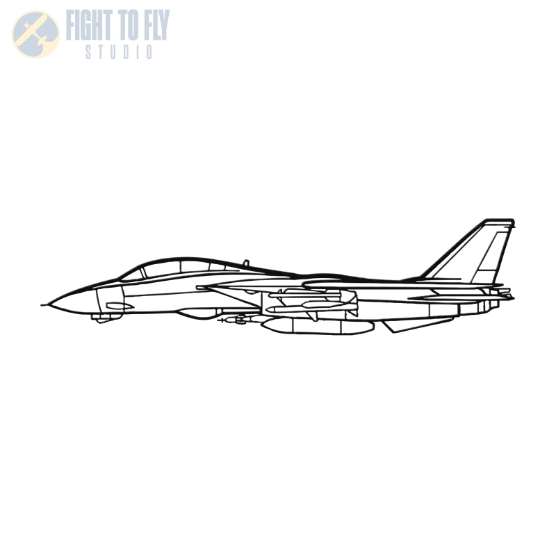 F-14 Die Cut Metal Wall Art - Sign - Pilot gifts - WWII warbird t-shirt