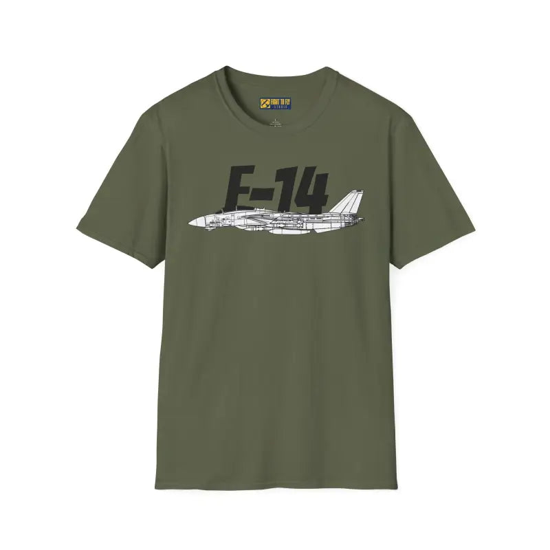 F-14 Tomcat Side Profile T-Shirt - Pilot gifts - WWII warbird t-shirt