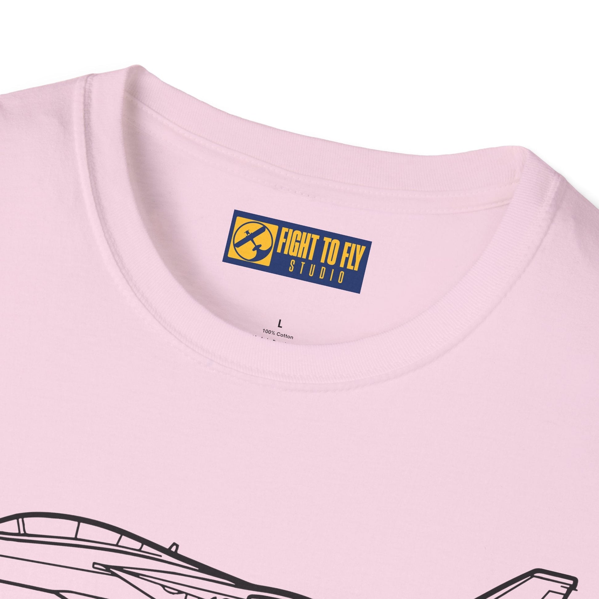 F-14 Side View T-Shirt – Variable-Sweep Wing Jet Aviation Tee - Pilot gifts - WWII warbird t-shirt