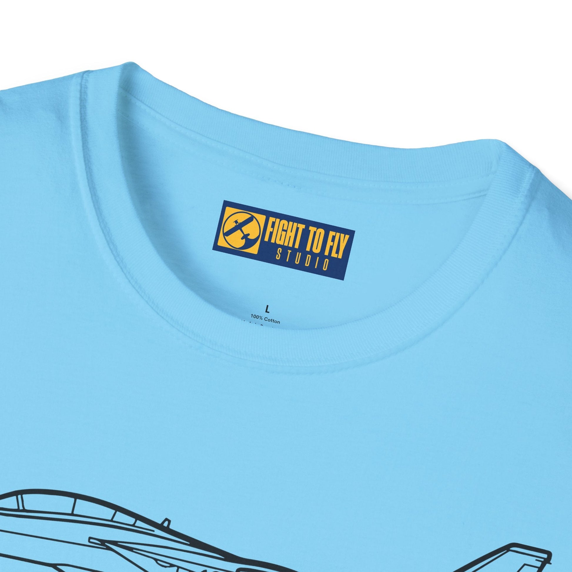 F-14 Side View T-Shirt – Variable-Sweep Wing Jet Aviation Tee - Pilot gifts - WWII warbird t-shirt