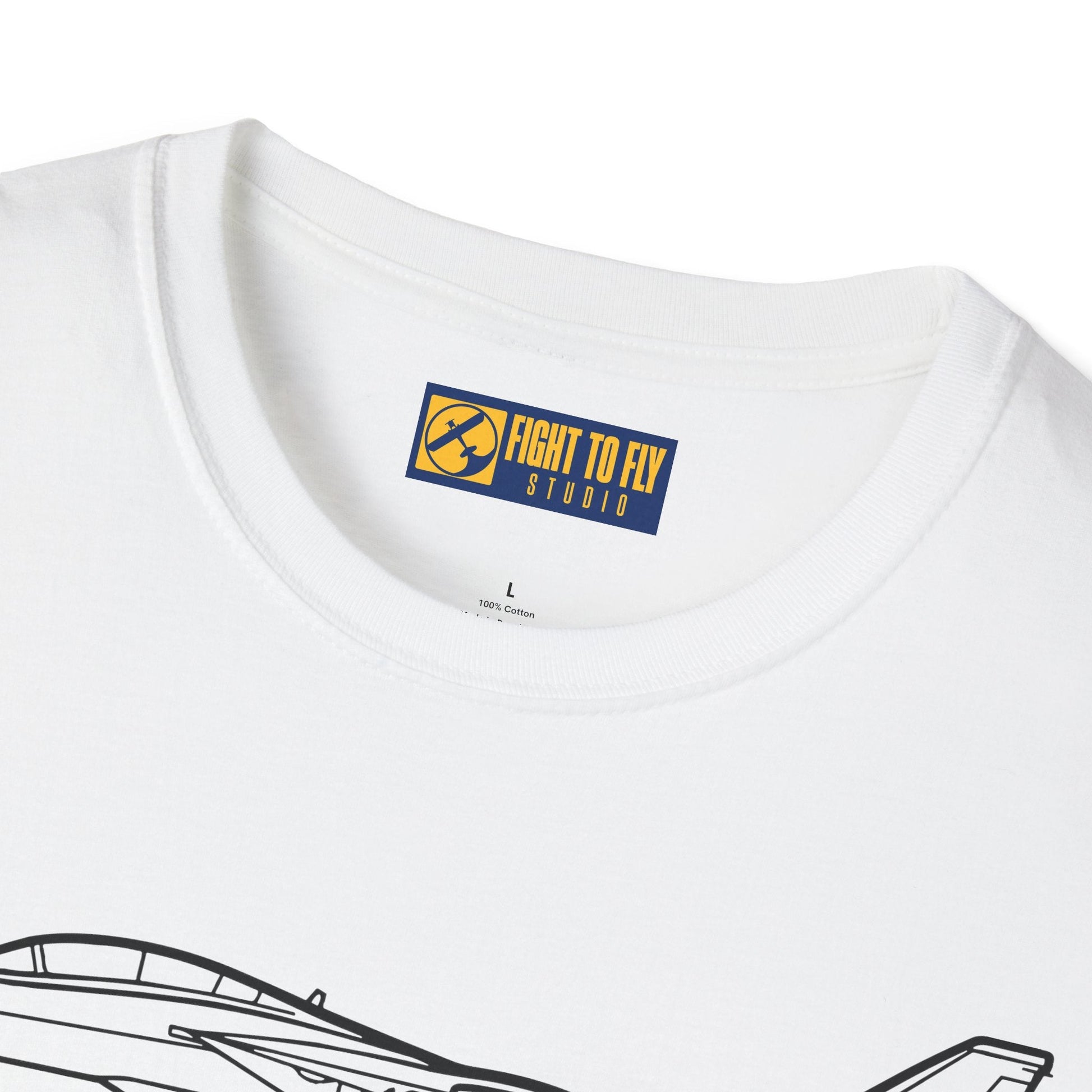 F-14 Side View T-Shirt – Variable-Sweep Wing Jet Aviation Tee - Pilot gifts - WWII warbird t-shirt