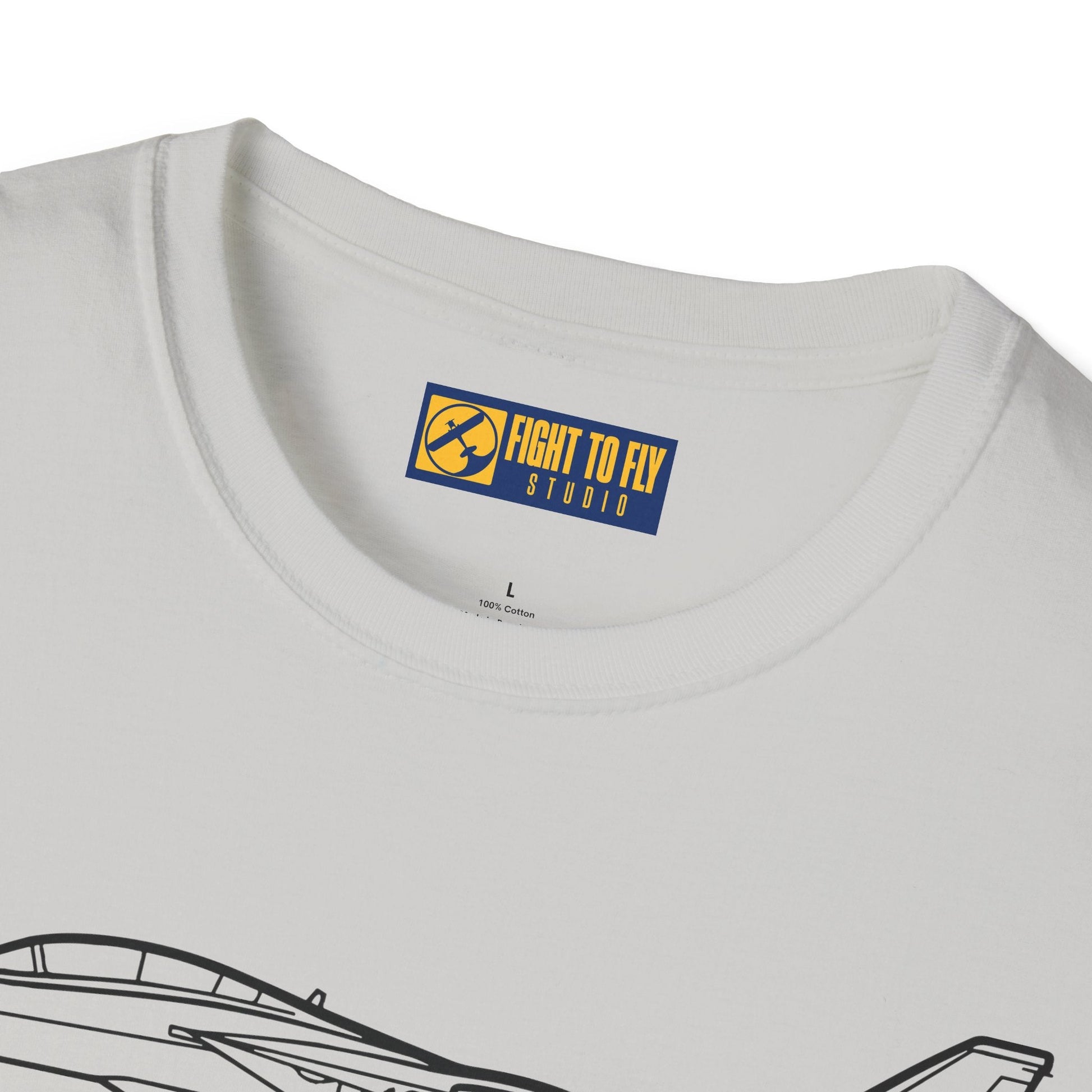 F-14 Side View T-Shirt – Variable-Sweep Wing Jet Aviation Tee - Pilot gifts - WWII warbird t-shirt