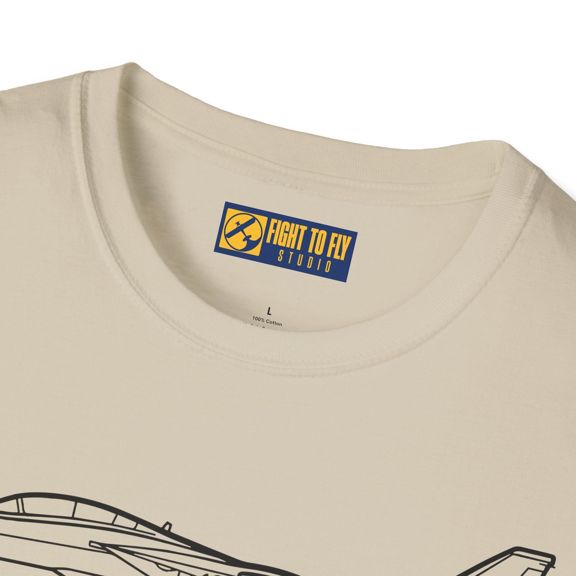 F-14 Side View T-Shirt – Variable-Sweep Wing Jet Aviation Tee - Pilot gifts - WWII warbird t-shirt