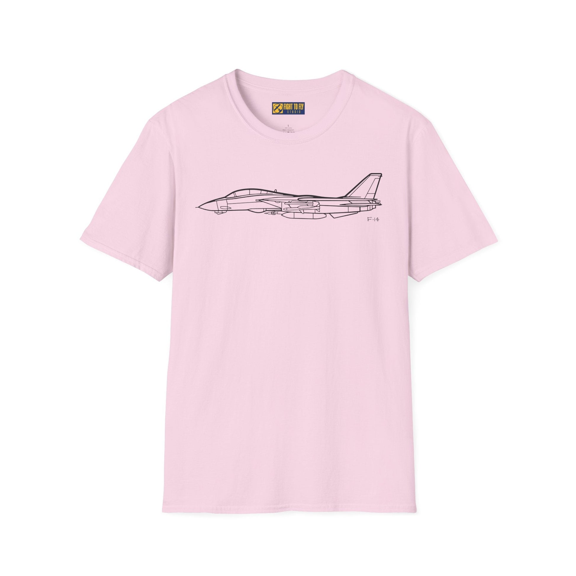 F-14 Side View T-Shirt – Variable-Sweep Wing Jet Aviation Tee - Pilot gifts - WWII warbird t-shirt