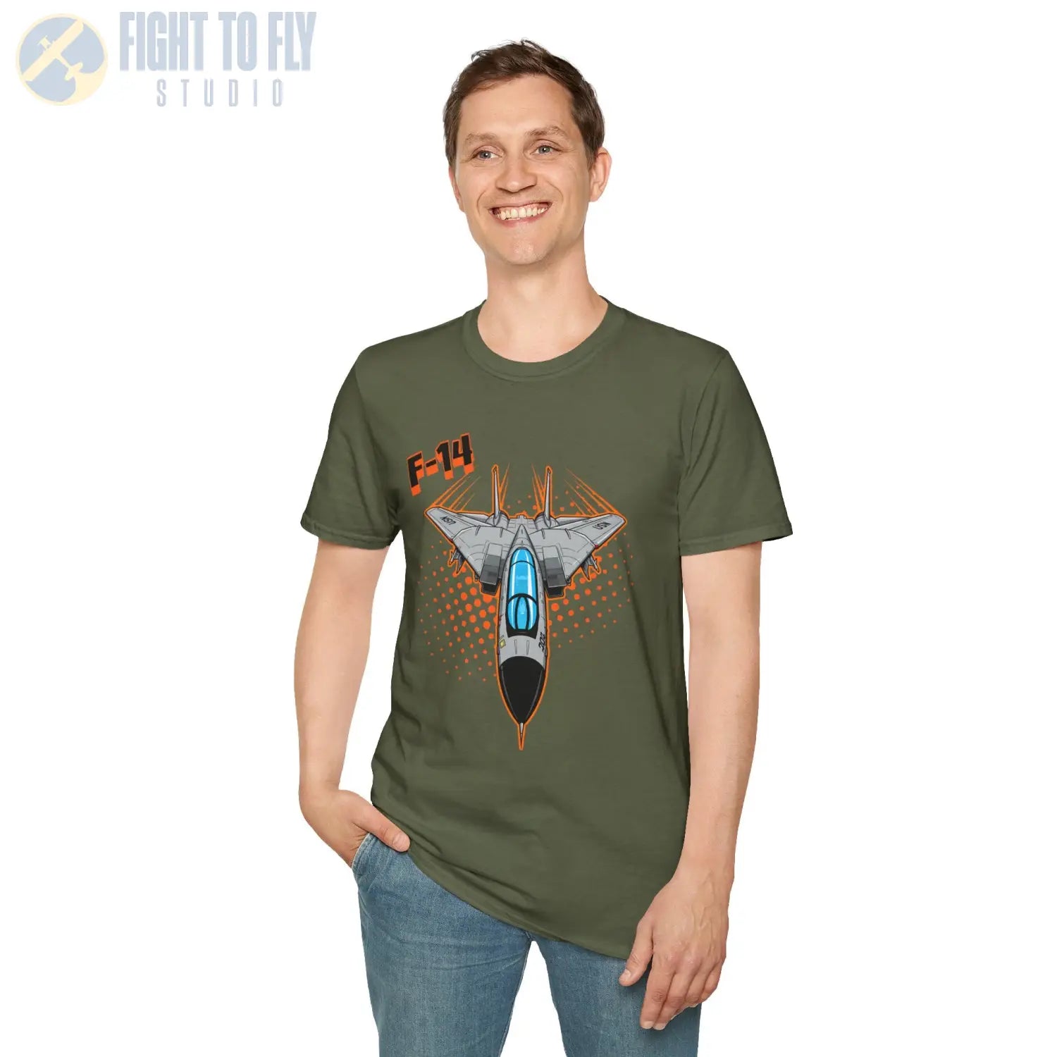 F-14 Tomcat Comic Style T-Shirt - Pilot gifts - WWII warbird t-shirt