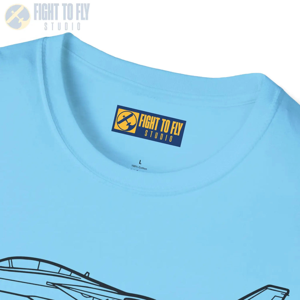 F-14 Tomcat Side View T-Shirt - Pilot gifts - WWII warbird t-shirt