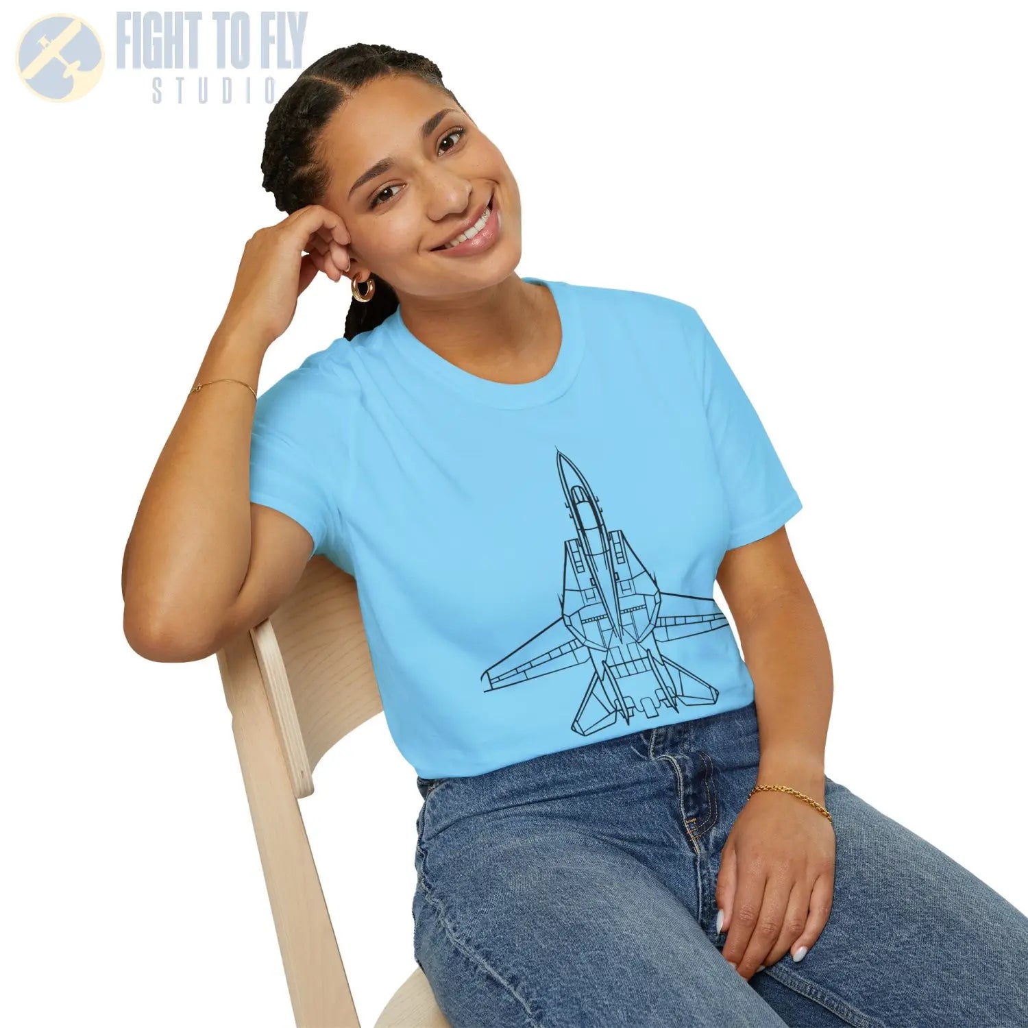 F-14 Tomcat Top View T-Shirt - Pilot gifts - WWII warbird t-shirt