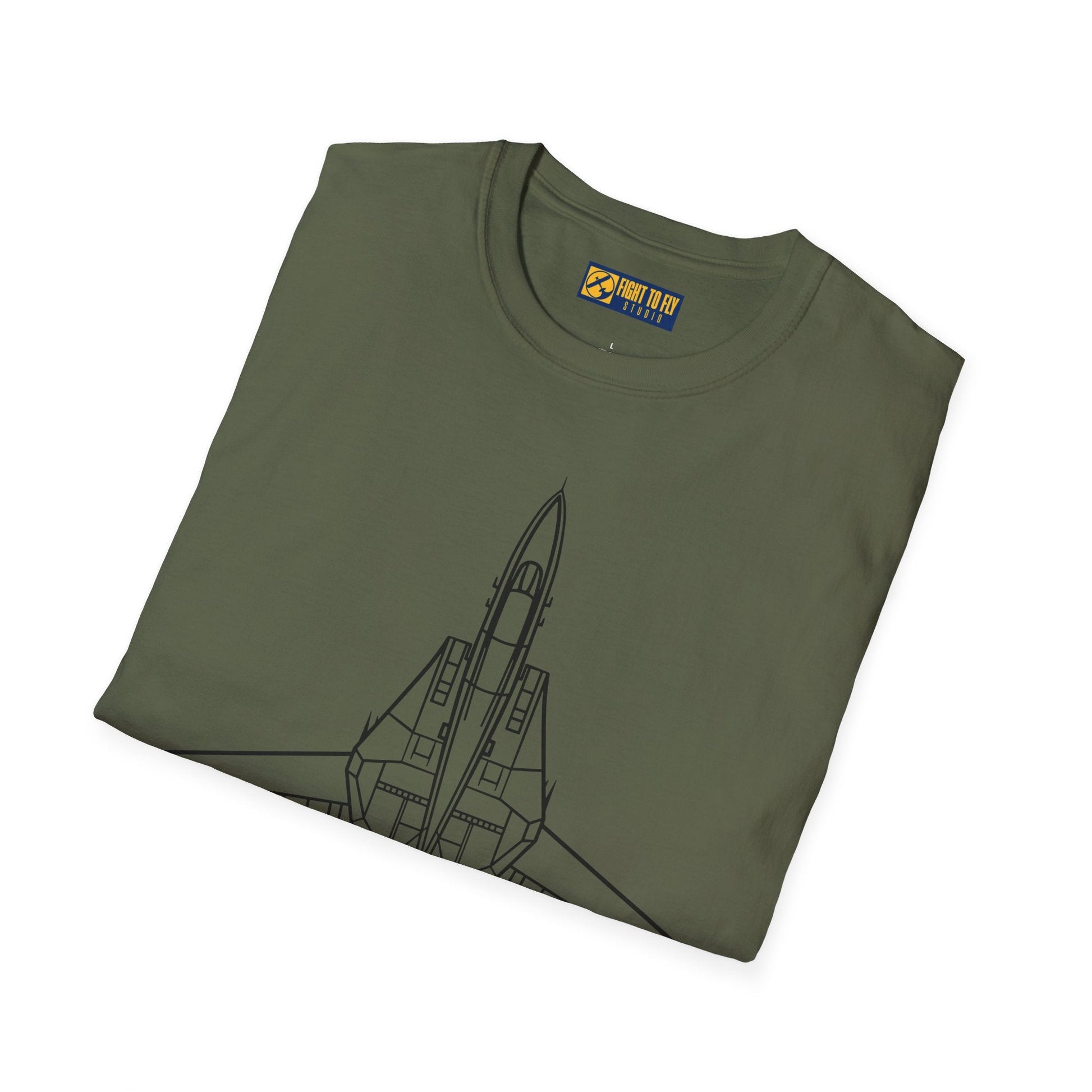 F-14 Top View T-Shirt – Tomcat Overhead Fighter Jet Aviation Tee - Pilot gifts - WWII warbird t-shirt