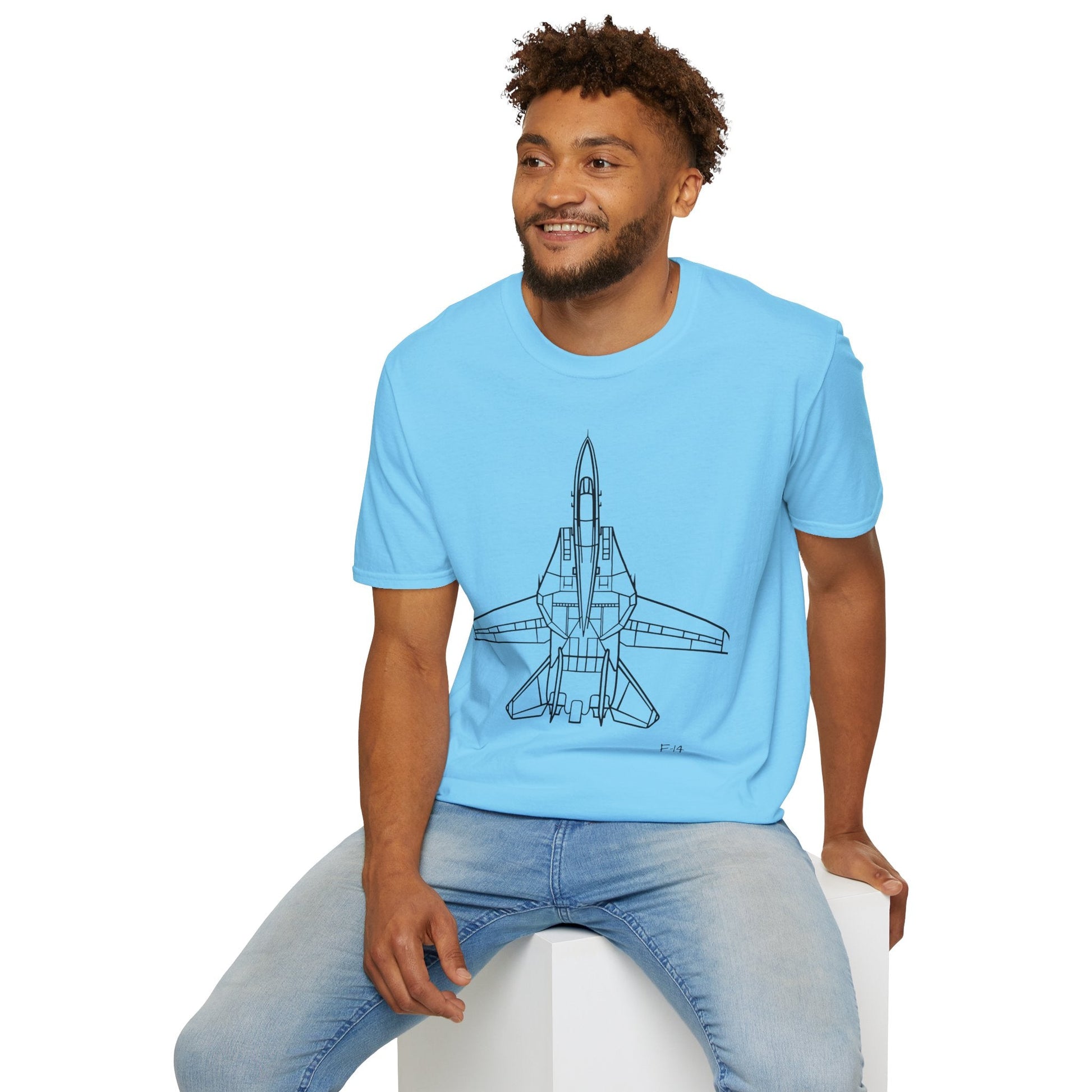 F-14 Top View T-Shirt – Tomcat Overhead Fighter Jet Aviation Tee - Pilot gifts - WWII warbird t-shirt