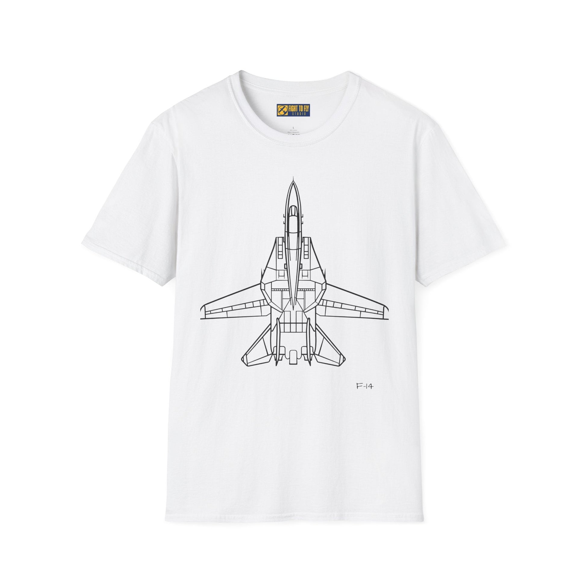 F-14 Top View T-Shirt – Tomcat Overhead Fighter Jet Aviation Tee - Pilot gifts - WWII warbird t-shirt