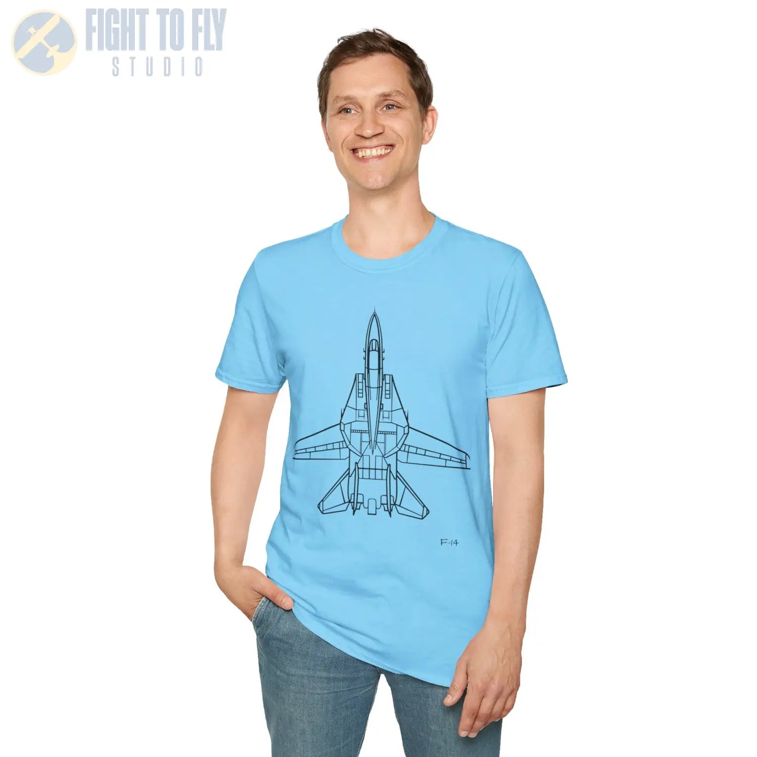 F 14 Tomcat Top View T Shirt Pilot gifts WWII warbird t shirt