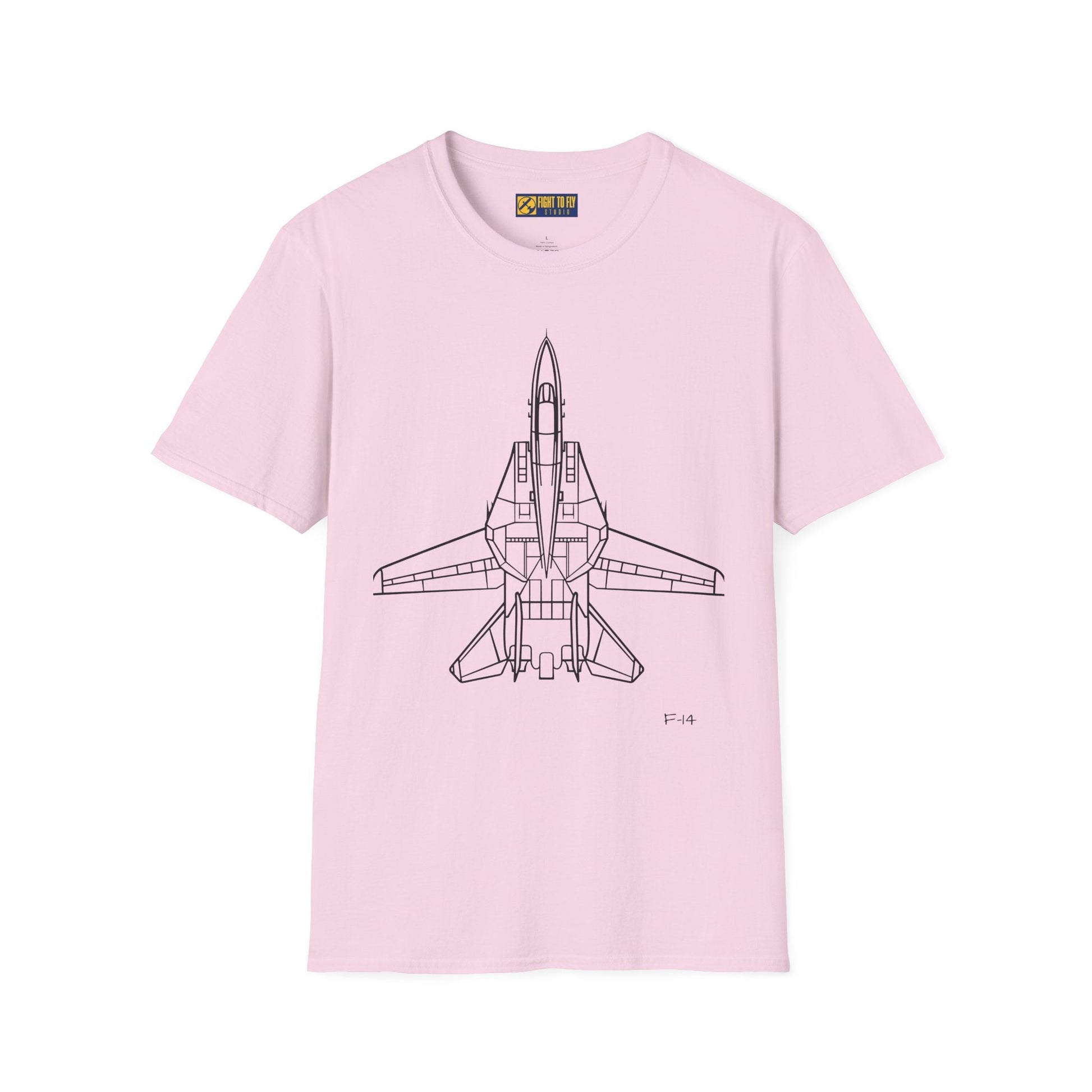 F-14 Top View T-Shirt – Tomcat Overhead Fighter Jet Aviation Tee - Pilot gifts - WWII warbird t-shirt