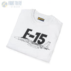 F-15 Eagle Side Profile T-Shirt - Pilot gifts - WWII warbird t-shirt