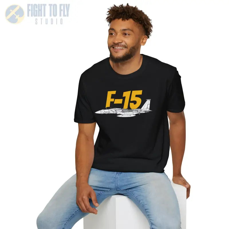 F-15 Side Profile T-Shirt – Twin-Engine Air Superiority Fighter Tee - Pilot gifts - WWII warbird t-shirt